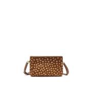 Kleine Harige Crossbody TAS Maliparmi , Brown , Dames