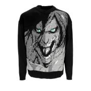 Attack Titan Sweater Ribbed Crewneck Geborduurd Dolly Noire , Black , ...