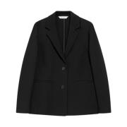 Zwarte Jersey Blazer met Reverskraag Max Mara , Black , Dames