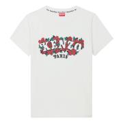 Wit Katoenen T-shirt met Bedrukte Animatie Kenzo , White , Dames