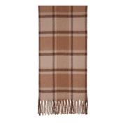 Geruite Jacquard Sjaal met Franjes Liu Jo , Brown , Dames