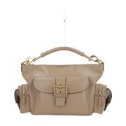 Donkerbeige Schoudertas met Gouden Hardware Chloé , Brown , Dames