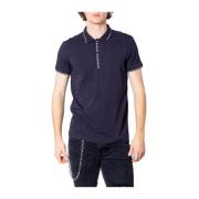 Blauw Katoenen Polo Shirt Korte Mouw Armani Exchange , Blue , Heren