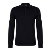 Donkerblauwe wollen polotrui Joop! , Black , Heren