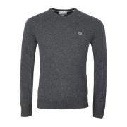 Wollen Pullover Regular Fit Ronde Hals Lacoste , Gray , Heren