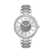 Zilveren Metalen Horloge Quartz Analoog Juicy Couture , Gray , Dames