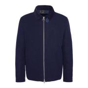 Stijlvolle Wollen Jas Geïnspireerd op Harrington-stijl Barbour , Blue ...