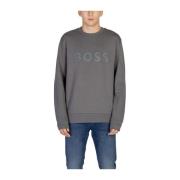 Katoenen trui met elastaanmix Hugo Boss , Gray , Heren