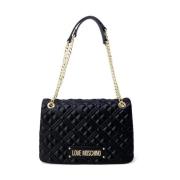 Polyethyleen Handtas met PU-samenstelling Love Moschino , Blue , Dames