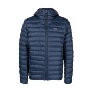 Navy Hooded Donsjas met Ritszakken Patagonia , Blue , Heren