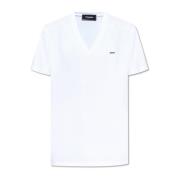 V-hals T-shirt Dsquared2 , White , Heren