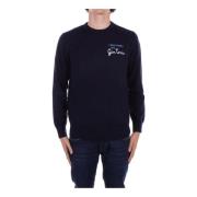 Logo Sweaters in wolmix Saint Barth , Blue , Heren