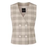 Geruite vest met Lurex-details Marc Cain , Green , Dames