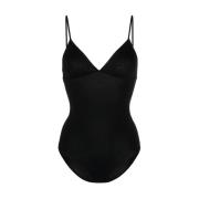 Bamboeblend Jersey Bodysuit met Spaghettibandjes Baserange , Black , D...