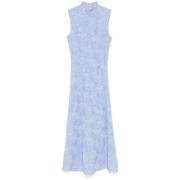 Bloemen Maxi Jurk Rotatie Rotate Birger Christensen , Blue , Dames