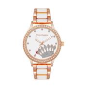 Multicolor Metalen Horloge Roze Wit Juicy Couture , White , Dames