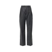 Grijze Flanellen Wollen Broek met Plooien Barena Venezia , Gray , Dame...