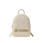 Ivoor Synthetische Rugzak voor Vrouwen Love Moschino , Beige , Dames