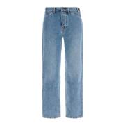 Jeans met Verstelbare Taille en Slim Fit in Distressed Denim Moschino ...