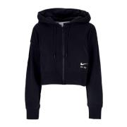 Air Fleece Zip Hoodie Nike , Black , Dames