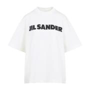 Witte T-shirt voor vrouwen Jil Sander , White , Dames