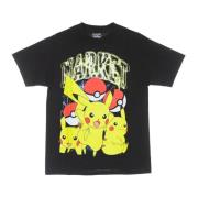 Pikachu Elektrische Shock T-shirt Market , Black , Heren