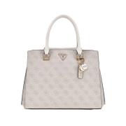 Elegante witte handtas met gouden details Guess , White , Dames