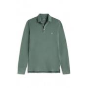 Stoffige groene polo met lange mouwen Ecoalf , Green , Heren