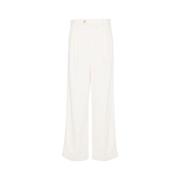 Ecru Tweed Straight Tailored Broek A.p.c. , White , Dames