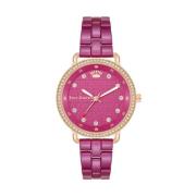 Roze Metalen Analoge Quartz Horloge Juicy Couture , Pink , Dames