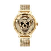 Gouden Roestvrij Stalen Kwarts Analoge Horloge Police , Yellow , Dames