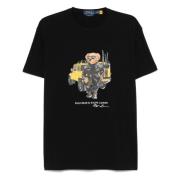 Geborduurde 'Polo Bear' Katoenen T-shirt Polo Ralph Lauren , Black , H...