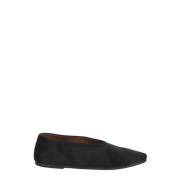 Leren Ballerina Mes Marsell , Black , Dames