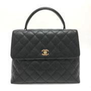 Pre-owned Leather chanel-bags Chanel Vintage , Black , Dames