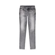 Mid Waist Skinny Stretch Denim Jeans Diesel , Gray , Dames