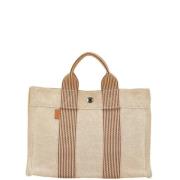 Pre-owned Canvas totes Hermès Vintage , Beige , Dames