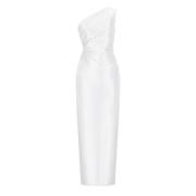 Witte Satijnen One-Shoulder Jurk Solace London , White , Dames