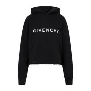 Zwarte Katoenen Hoodie Givenchy , Black , Dames