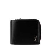 Pre-owned Leather wallets Saint Laurent Vintage , Black , Dames