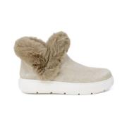 Beige Leren Sneakers Herfstcollectie Dames Love Moschino , Beige , Dam...