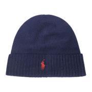 Klassieke Gebreide Beanie Muts Polo Ralph Lauren , Blue , Heren