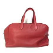 Pre-owned Leather handbags Hermès Vintage , Red , Dames