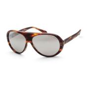 Acetaat zonnebril met grijs glas Ralph Lauren , Brown , Dames