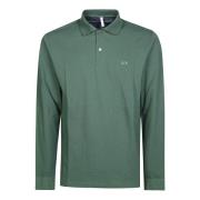 Contrast Polo Shirt Sun68 , Green , Heren