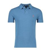 Blauwe slim fit polo met korte mouwen Polo Ralph Lauren , Blue , Heren