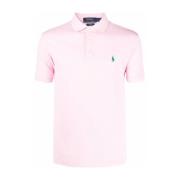 Aangepaste Slim Fit Katoenen Poloshirt Polo Ralph Lauren , Pink , Here...