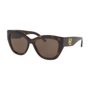 Acetate Zonnebril Ralph Lauren , Brown , Dames