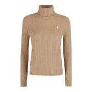 Stijlvolle Gebreide Pullover Sweater Polo Ralph Lauren , Brown , Dames