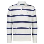 Gestreepte rugby kraag trui in wit Polo Ralph Lauren , White , Heren