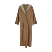 Leren Mer Coat Salvatore Santoro , Brown , Dames